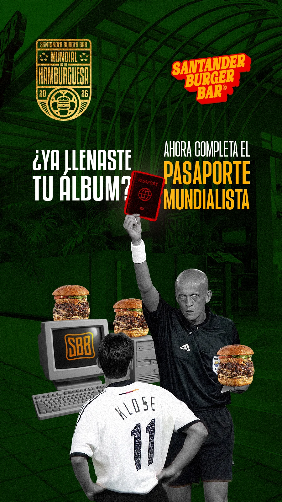 Completa tu pasaporte mundialista Santander Burger Bar