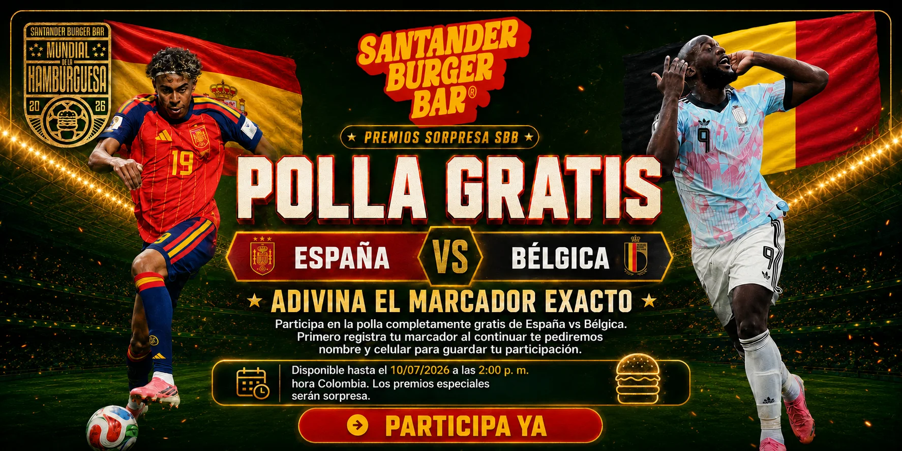 Polla gratis Santander Burger Bar